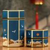 Creative Hexagonal Tea Pot Tin Can Chinese Tinplate Tea Storage Tank Small Sealed Portable Tea Box Empty Can Tea Set Accessories