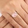 Rose Quartz Gemstone Silver Ring, 925 Sterling Silver, Handmade Silver Ring For Women, Engagement Gift, Wedding Jewelry RR-83-23