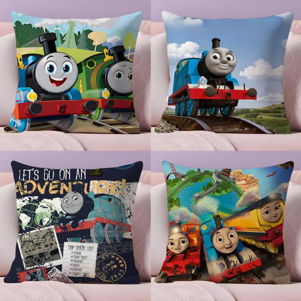 TThomas The Train Pillow Case Silky elegant Comfort Sofa Bed Invisible zipper