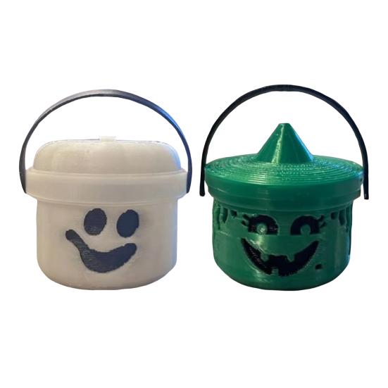 Ведро для тыквы на Хэллоуин Миниатюрный дизайн Тыква Оранжевое ведро Мини-контейнеры для хранения Праздничное украшение на Хэллоуин