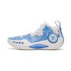 Li Ning Shadow 3 Сине-белый фарфор Амортизация Скользкая подошва Низкие Баскетбольные кроссовки Мужские Белый Синий ABPR049-9