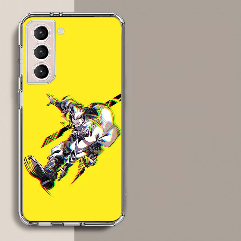 Мультяшный чехол для телефона E-Edgerunners C-Cyberpunk для Samsung Galaxy S25 Edge S24 S23 FE S21 S20 S10 Plus S22 S26 Ultra Прозрачная крышка C