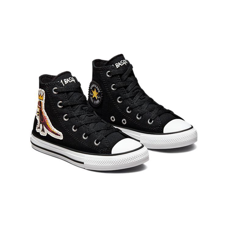 Жан-Мишель Баския x Converse Chuck Taylor All Star High PS Дозатор Pez Детские Кроссовки Черный Мульти Экрю 372587C