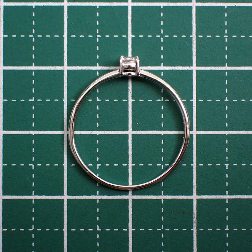 [New] Pt900 Diamond Four Point Ring No. 12 [f3-1]