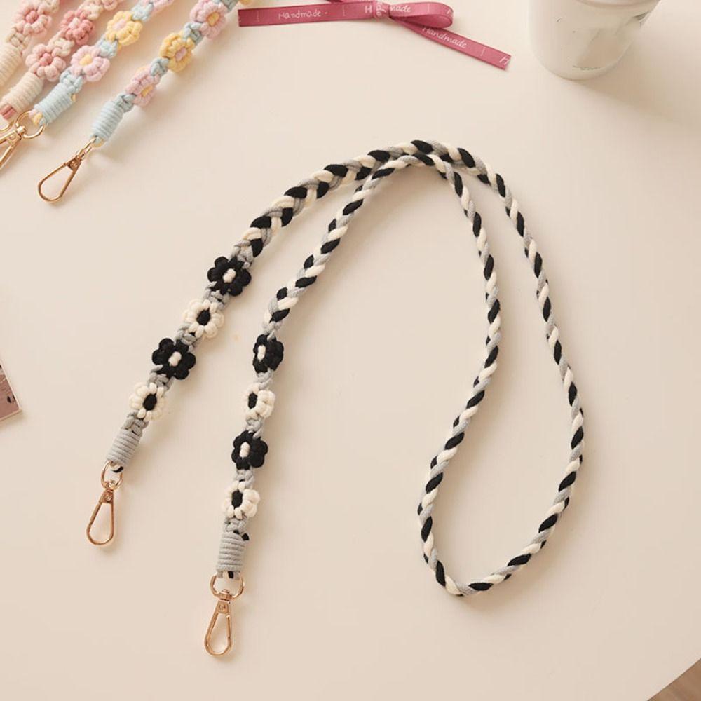 Ручная работа Цветочная плетеная цепочка Сумка против потери Плетеная веревка Плетеная ромашка Подвесная цепочка Шоппинг