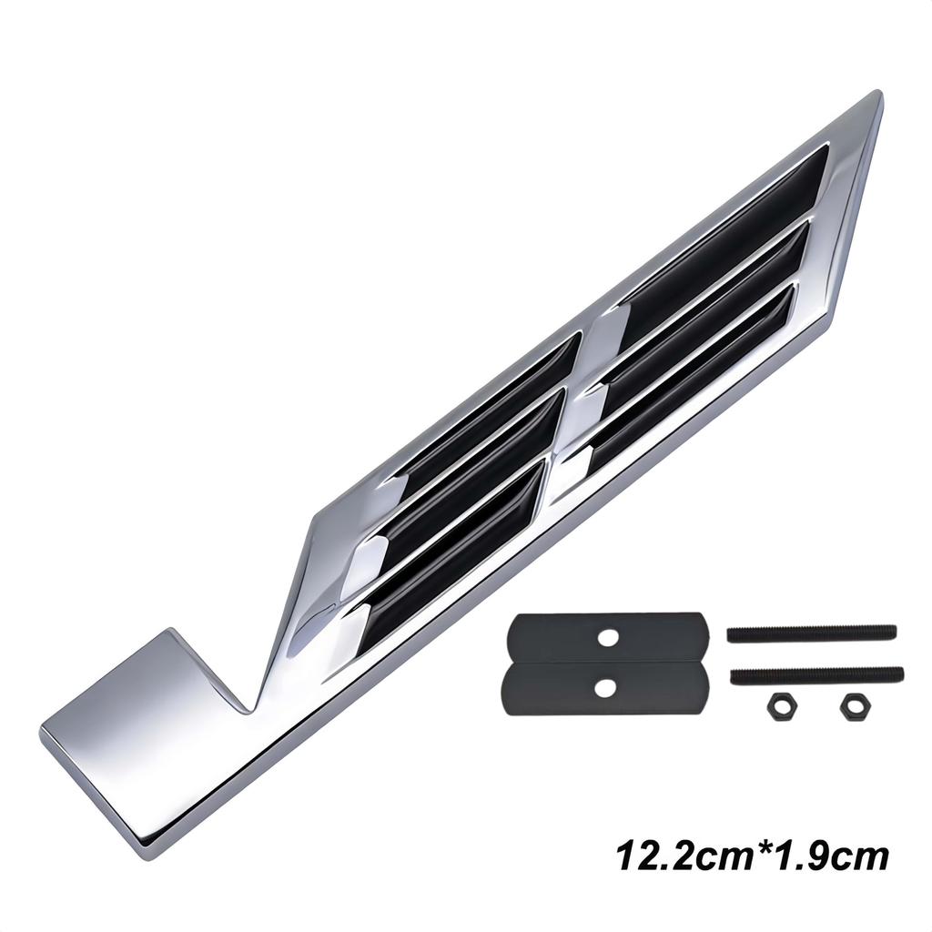 3D Metal V Logo Badge Sticker Front Grill Side Fender Rear Trunk Emblem Decal