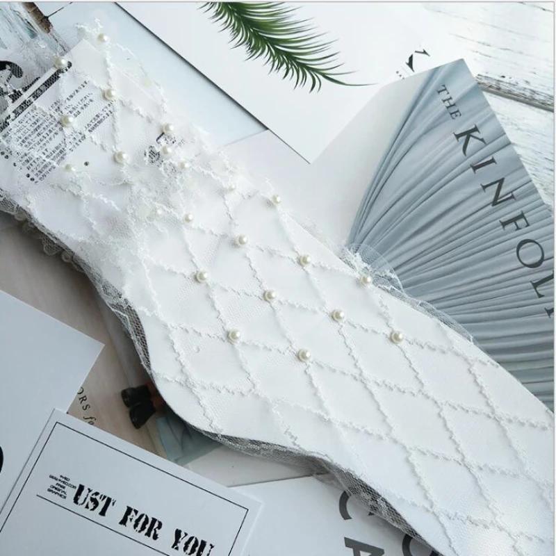 Fashion Pearl Lace Stockings Women Transparent Thin SoTullecks Female Chiffon Stockings