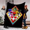 Mighty Morphin Theme Printed Blanket - Perfect for Couch, Bed, Travel & Outdoor Use | Machine Washable, Cozy & Durable.