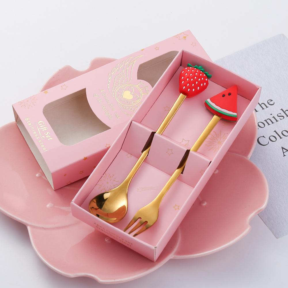 HANYANG 410 Stainless Steel Cutlery Home Hotel Use Cute Spoon Fork Western Cutlery