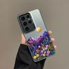Для Samsung S25 S22 Ultra Plus S21 FE S24 S23 Ultra Plus FE Чехол для телефона INS Цветочный принт Маргаритка Лазерные задние крышки