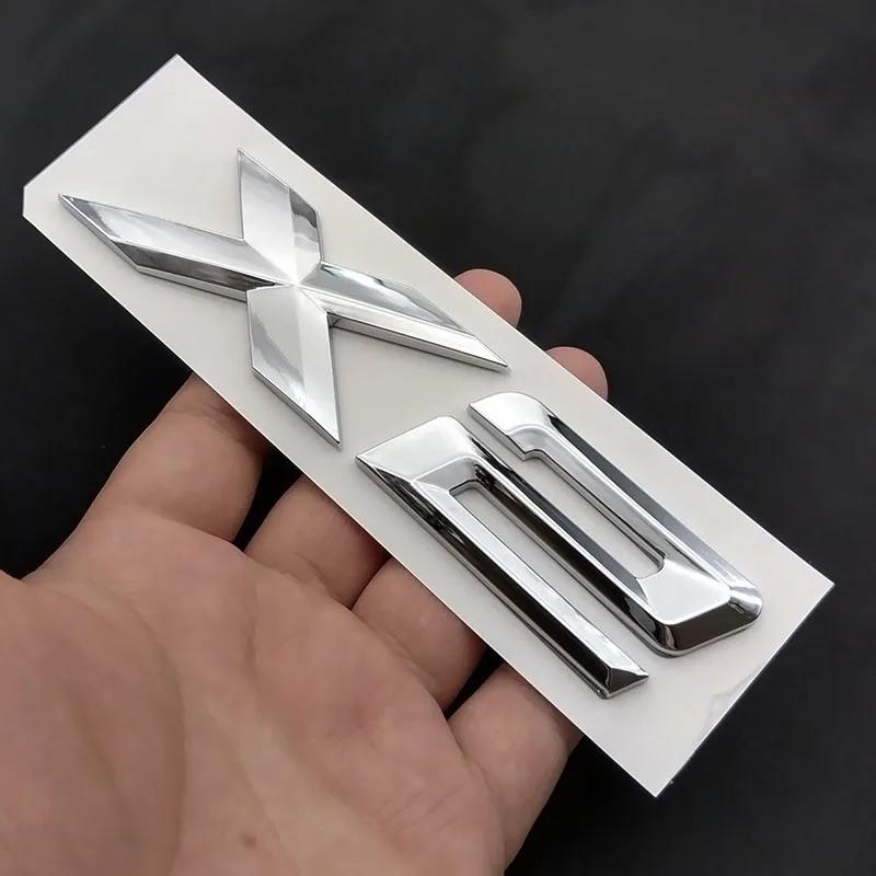 3D ABS Хромированный Черный Логотип X2 Буквы Наклейка Значок Декали Эмблема Заднего Багажника Автомобиля Для BMW X2 F39 U10 M35i 2024 2025 2019 Аксессуар uq2