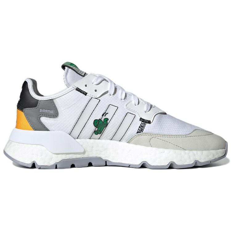 Adidas Originals Nite Jogger Leather Comfortable Sports Slip-Resistant Durable Low-Top Lifestyle Casual Shoes Unisex Casual Shoes White HP9113