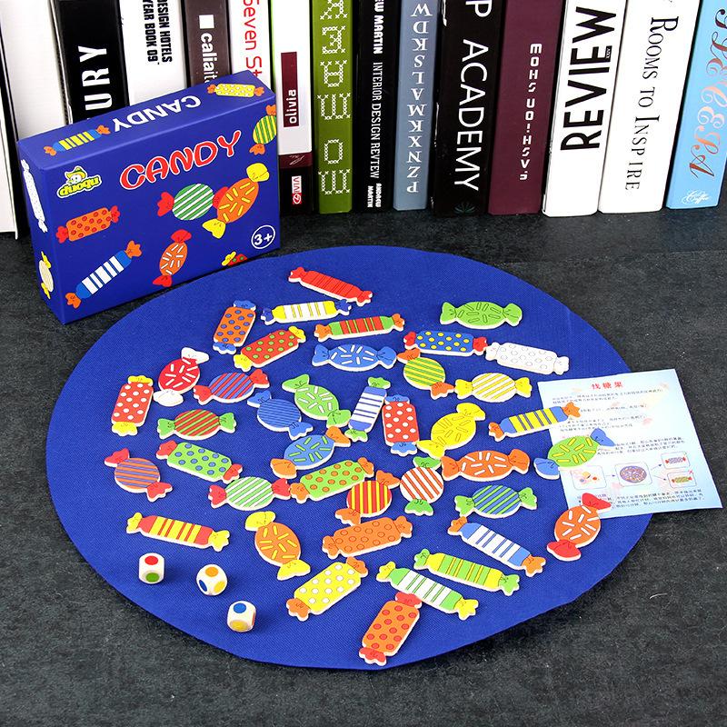 Деревянная настольная игра, шахматная игра на память, игра «Найди конфеты, форма, подбор цветов», тренировка памяти, развивающие игрушки для детей