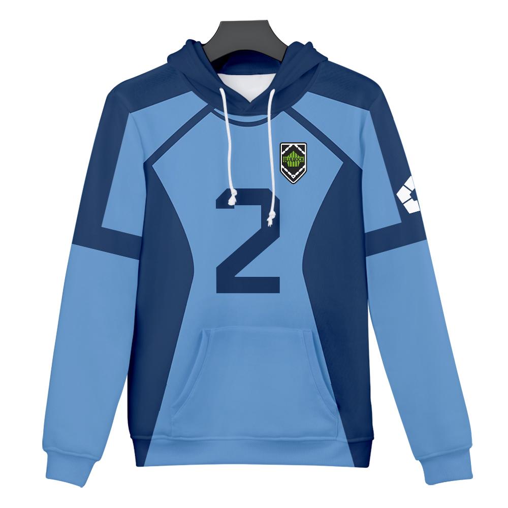 Аниме Blue Lock 3D Print Hoodies Мужские Женские Модные Повседневные Толстовки Оверсайз Пуловеры С Капюшоном Толстовки Спортивные Костюмы Мужская Одежда