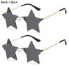 Funny for Women & Men Pentagram Eyewear Rimless Sunglasses Star Shape Sun Glasses Party Glasses