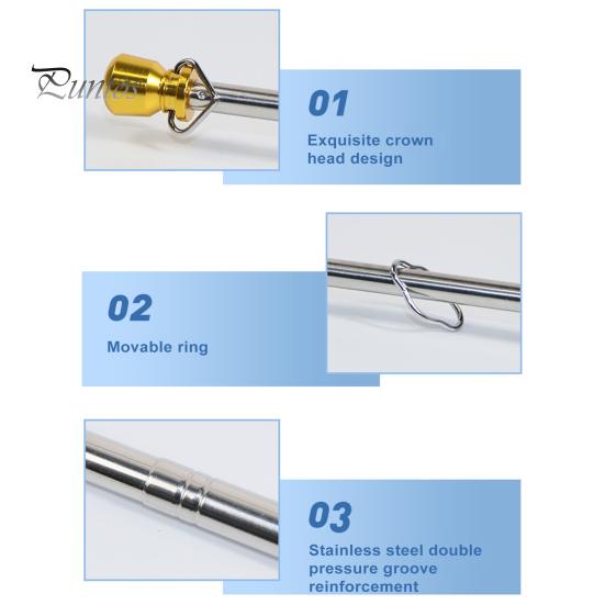 200/300 см телескопический флагшток для туристического гида с нескользящей губчатой ручкой прочный металлический выдвижной указатель для учителя баннер ручной флагшток