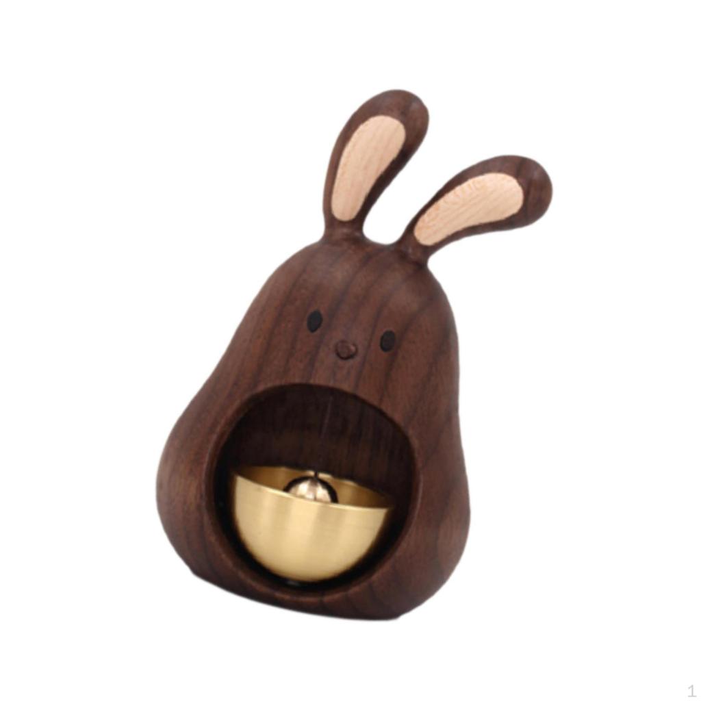 Деревянный дверной звонок, украшение, подвеска, колокольчик, предметы интерьера, поделки, подарок, подвесной колокольчик, кролики, декор для