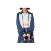 Li Ning Sports Lifestyle Series Color Block Letter Stand Collar Zipper Long Sleeve Hoodie Women Hoodies Off-White Deep-Navy AWDU838-2