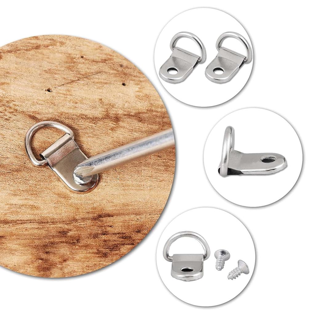 100pcs Picture Hangers Strong Nickel Plated Frame Wire Set with Screws Canvas Hook Wall Bracket Hangers for Wall Decor