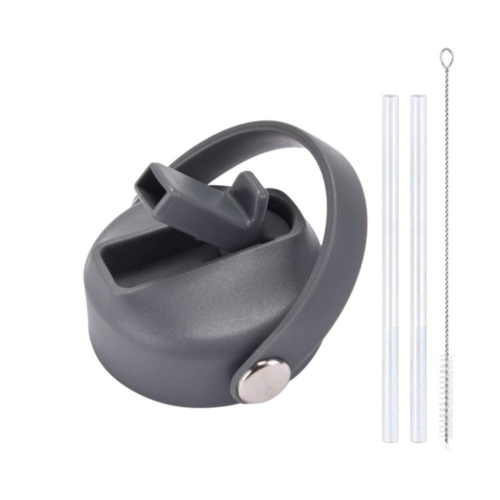 Портативная пластиковая крышка для чашки из полипропилена, защита от брызг и проливания, широкое горлышко, крышка с носиком, с большой ручкой, для соломинки, откидная крышка, аксессуары для спортивной бутылки