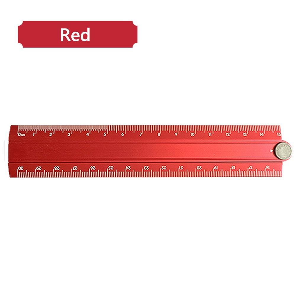 Aluminum Alloy Folding Ruler 30cm Metal Ruler High Quality Stationery Ruler  Students