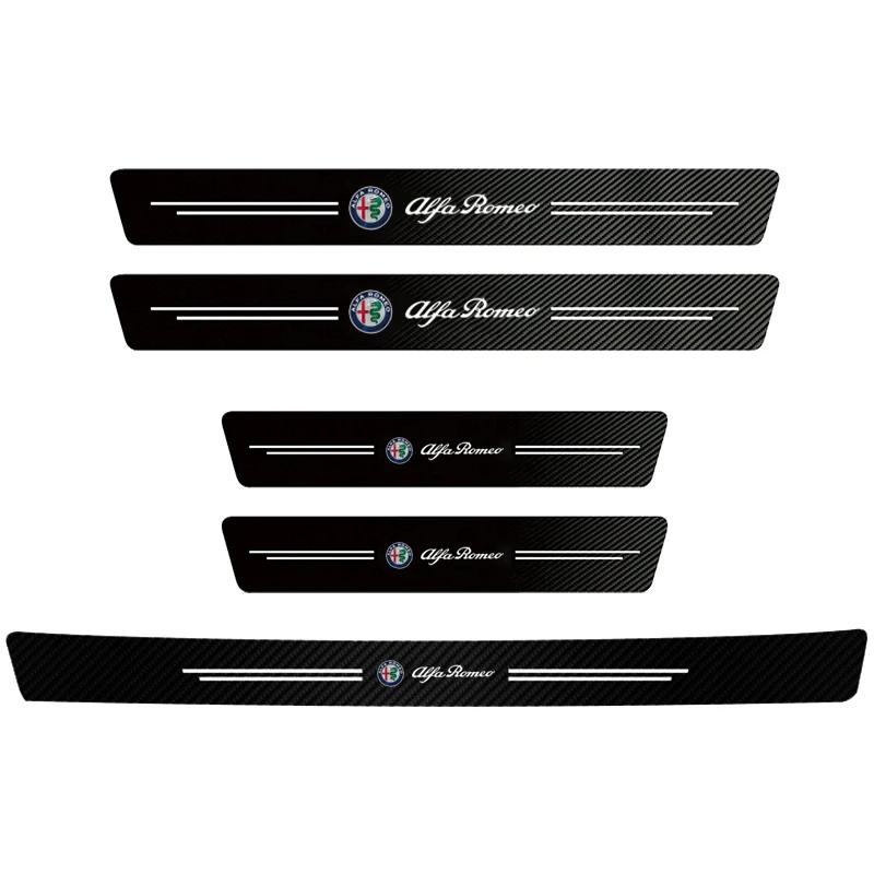 AGJ1 for Alfa Romeo 159 156 147 Mito Giulia Giulietta Tonale Stelvio 8C GT Volante Accessories Car doorsill Protective Sticker Tape