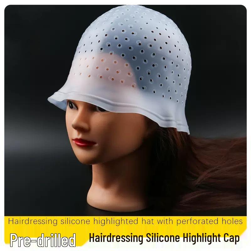 Силиконовая шапочка для мелирования волос для салонного использования - Инструмент для перманентной завивки без проколов
