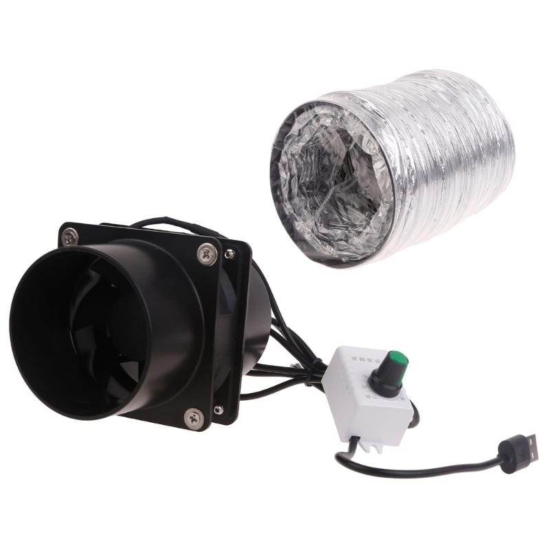 Compact and Portable Fume Extractor Fan with Duct Pipe and Ventilation Tubing for Kitchen and Bathroom Use - USB Powered