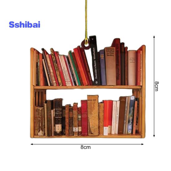 Чтение старинной книги Рождественский орнамент Акриловое ремесло Красочная сложенная книга Подвесной орнамент