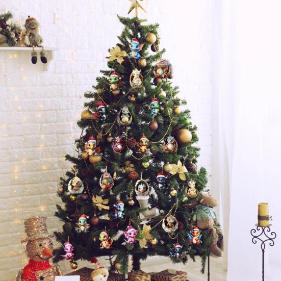 Christmas Countdown Calendar Advent Box 24-Day Mini Cute Flying Dragon Ornament Multifunctional Holiday Decoration for Kids Family Home Car