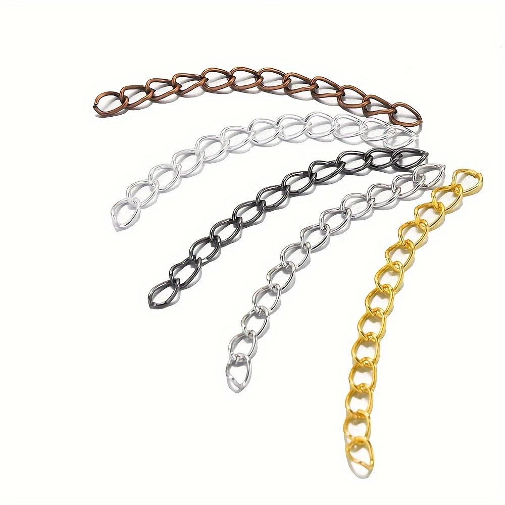 50/100/200 шт. Металлическая цепь-хвост, гальваническая регулировочная цепь, длинная цепь, ювелирные аксессуары, удлинительная цепь, сделай сам, браслет, ожерелье, серьги, ключ