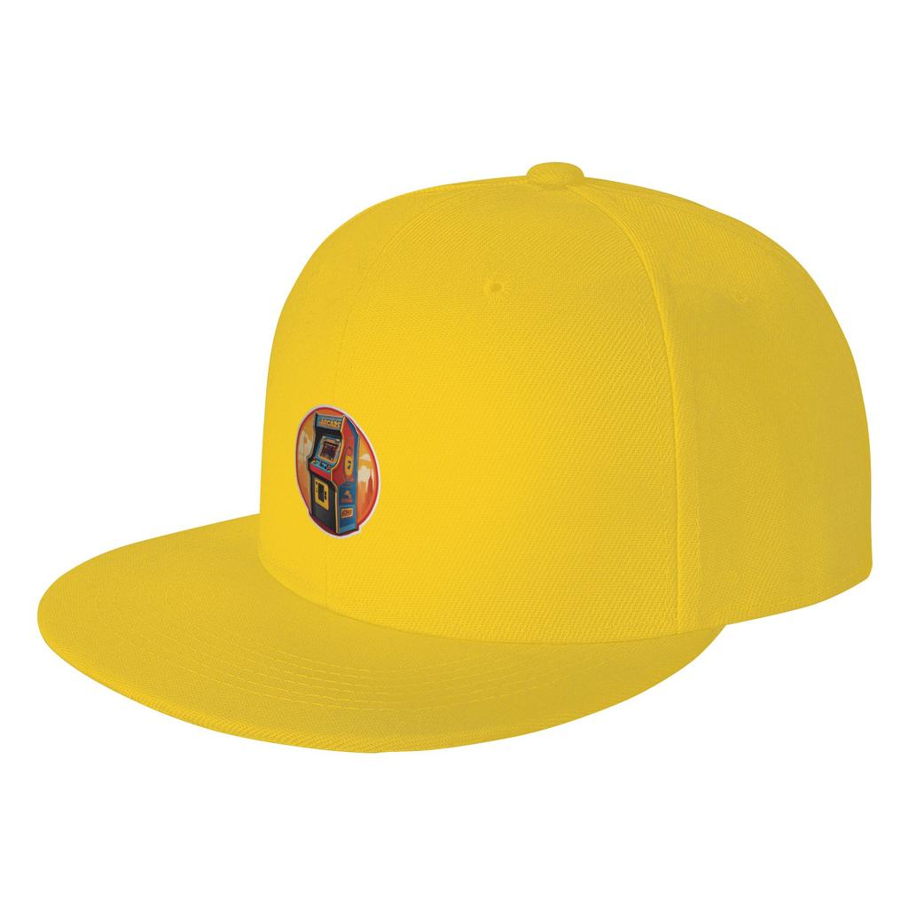 Fashion Arcade Game Retro Sticker Flat Brim Sun Hat  Sports And Fitness Hats