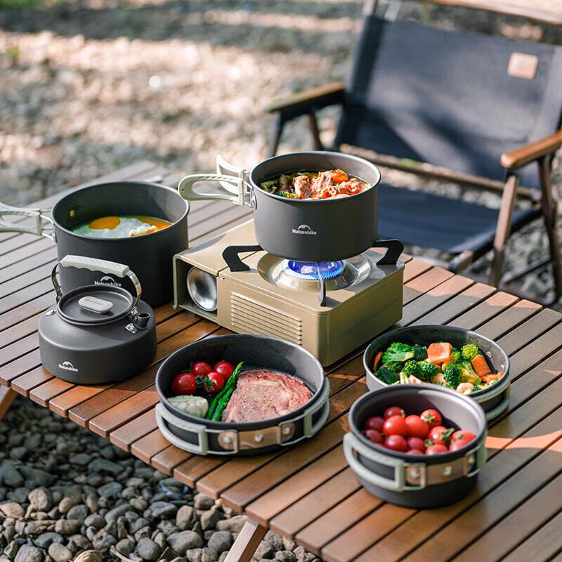 Набор туристической посуды Naturehike из алюминия