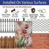 2D Flat 1pc Vintage Tulips Aluminium Metal Wall Art Sign - 8x12 Inch Shabby Chic Rustic Dutch-Inspired Tulip Field Decor, Pink & White Tulip for