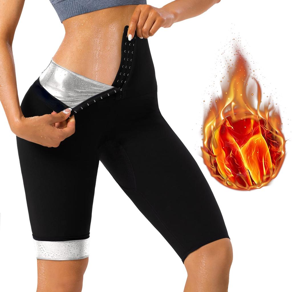 Women High Waist Sauna Short Sweat Training Pants Workout Fitness Exercise Body Shaper Slimming Thigh Shapewear Tummy Control Thermo Leggings