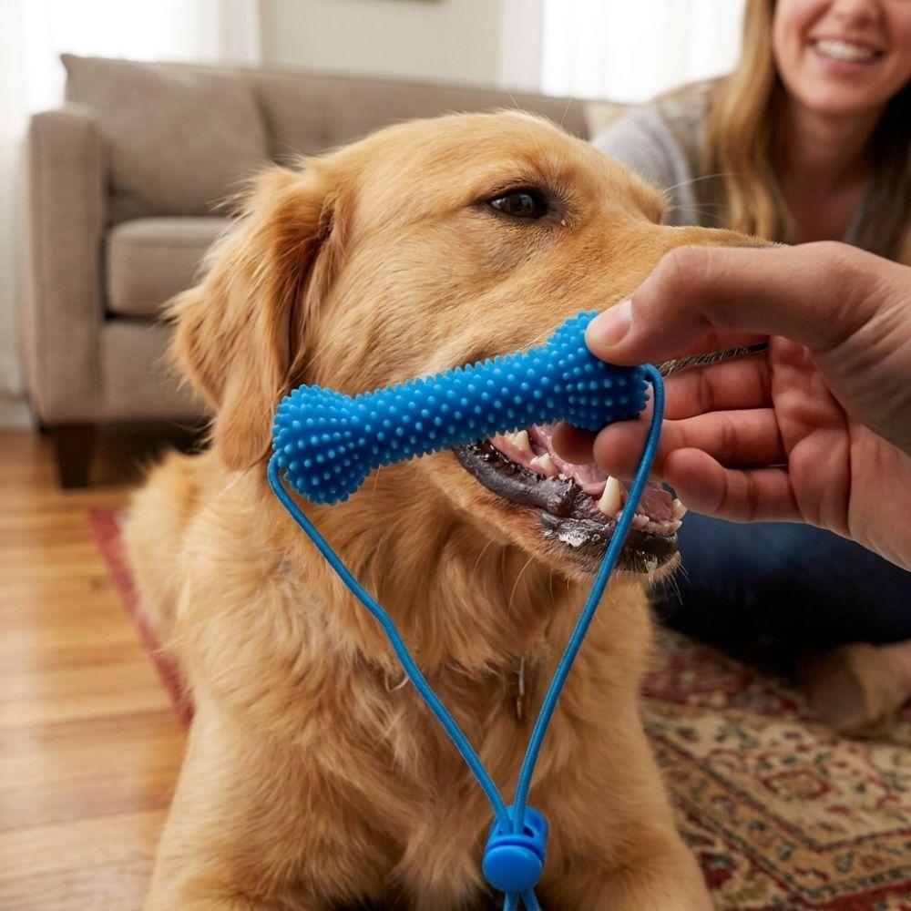 Anti-choking Dog Teething Stick Bite-Resistant Interactive Dog Toy Dog Chew Stick Teeth Cleaning