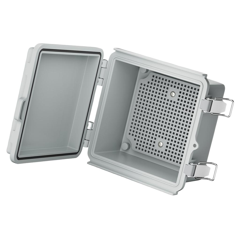 Пылезащитный уличный электрический ящик, корпус на петлях для электронных приборов, водонепроницаемая распределительная коробка с монтажной платой, прочный