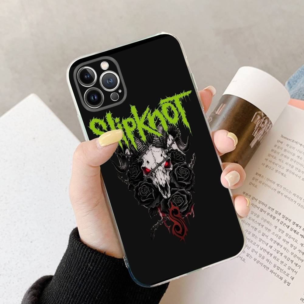 Прозрачный чехол для телефона S-Slipknot Rock для IPhone 17 Air 16 Pro Max 15 14 13 12 11Plus Ударопрочный чехол