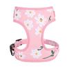 Нейлоновая шлейка для собак с принтом, сетчатая, дышащая, для щенков, шлейка, жилет, мягкая, с подкладкой, для домашних животных, регулируемая, для маленьких и больших собак, розовая