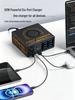 6-портовое USB-зарядное устройство с быстрой зарядкой PD 20 Вт и цифровым дисплеем - Универсальная настольная станция Type-C для мобильных телефонов