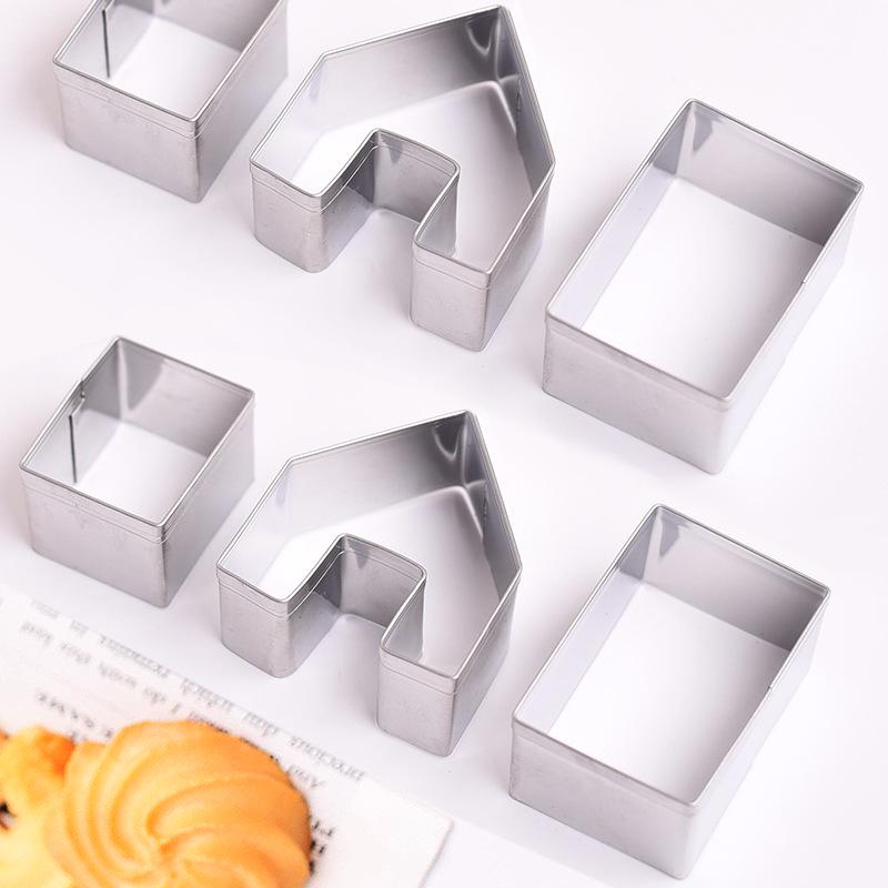 3-Piece Stainless Steel 430 Biscuit Cutter & Mousse Ring Baking Set