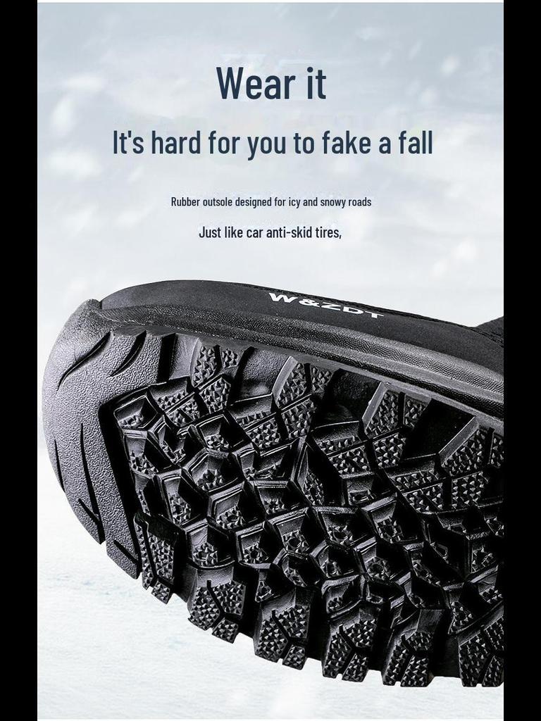 Men's Winter High-Top Non-Slip Outdoor Snow Boots - Thick, Warm, Casual, Waterproof, Plus Velvet