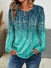 2026 New Women's 3D Printed Floral Print T-Shirts Fashion Long-Sleeved Round Neck Tops Spring and Autum Casual Female Clothing
