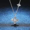 S925 Sterling Silver Necklace Moissanite Pendant High-end Four-leaf Clover Clavicle Chain 1.2 Carat Moissanite Necklace for Women