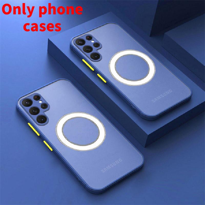 For Silicone Galaxy Phone Case Magnetic Absorption Resistance Scratch