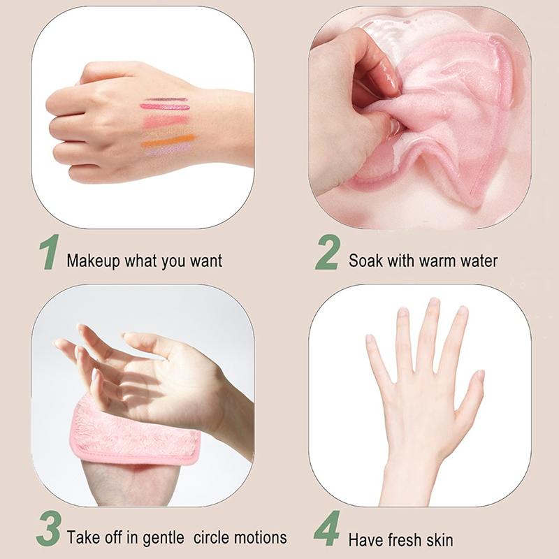 5/10/20 шт. Микрофибровые салфетки для лица, многоразовые салфетки для снятия макияжа, косметические полотенца, подушечки для глубокого очищения лица, инструменты для ухода за кожей