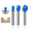 1/8 шт. 6 мм 1/4 дюйма хвостовик с круглым носом, фреза, диаметр резки, двойная канавка, стержневой ящик, деревообрабатывающий инструмент для формирования кромок
