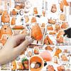 50 Healing Hand-painted Capybara Sticker Sheets: Cute Cartoon Decorations for Journals and Notebooks