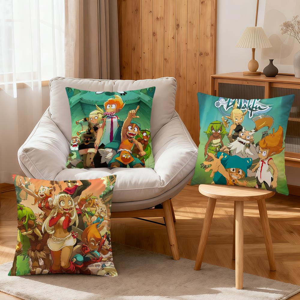 Cartoon Game WWakfu Cute Funny Soft Pillowcase For Sofa Home Living Room Bedside Decor Pillow Cover Gift Party Hogar