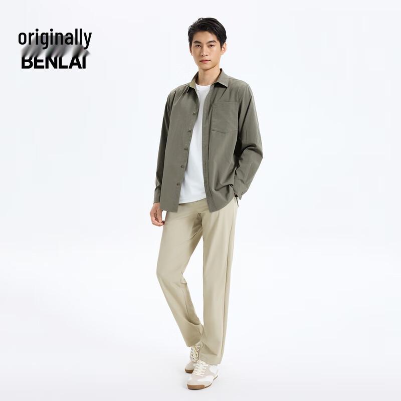 Benlai Men's Casual Long-Sleeve Shirt
